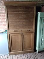 Archiefkast kantoorkast eiken met rolluik hoog 205 breed 110, Antiek en Kunst, Ophalen