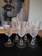 6x prachtige Cristal D'arques wijnglazen 15 cm hoog, Ophalen of Verzenden, Zo goed als nieuw