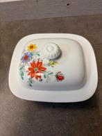 Vintage Bloemen Botervloot, Huis en Inrichting, Gebruikt, Keramiek, Overige typen, Ophalen of Verzenden