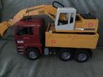 Bruder MAN TGA Dieplader met Graafmachine, Ophalen, Gebruikt, Jongen of Meisje