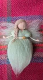 Mooie fee / engel van wol, kinderkamer, Ophalen of Verzenden, Nieuw, Figuurtje(s), Wolvilt