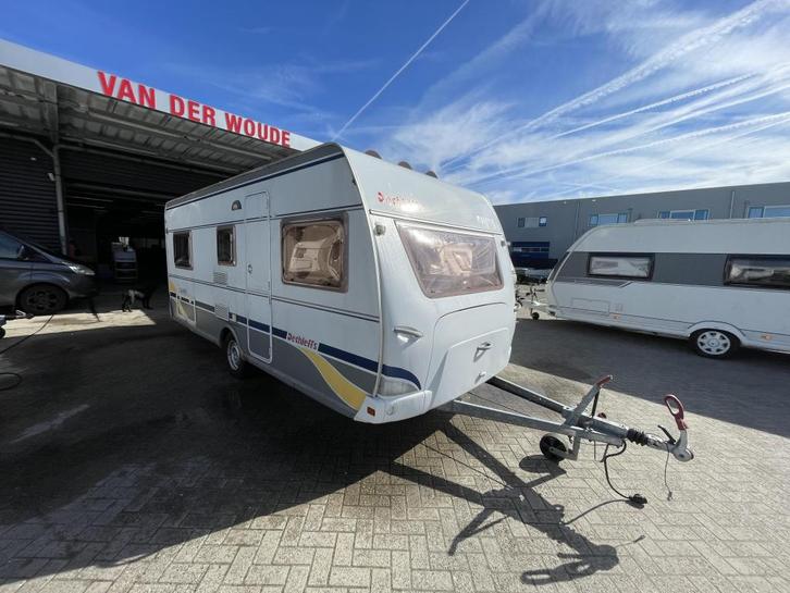 Dethleffs Camper 510 Enkele bedden, Rondzit, Caravans en Kamperen, Caravans, Bedrijf, 1000 - 1250 kg, Rondzit, Dethleffs, 2 aparte bedden