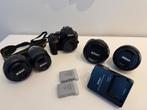 Nikon d5600 DLSR + 50 mm, 35mm, 18-55mm en 10-20mm lenzen, Ophalen, Gebruikt