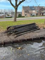 Hardhouten palen azobe 70x70 3 m, Ophalen of Verzenden, Zo goed als nieuw, 250 cm of meer, Palen