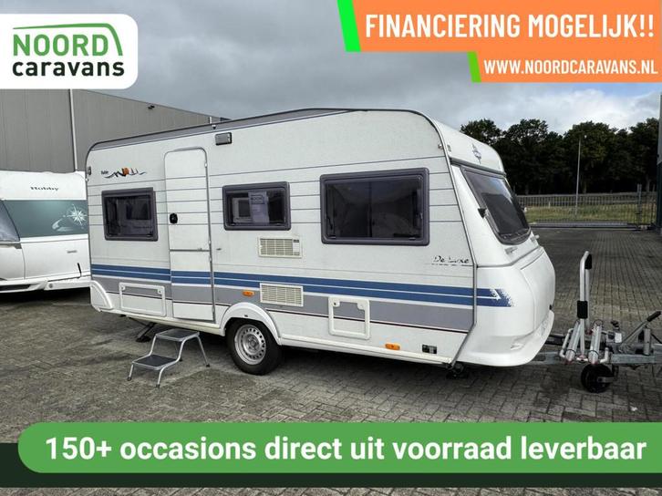 Hobby De Luxe 450 4 PERS + VOORTENT + WC, Caravans en Kamperen, Caravans, Bedrijf, tot en met 4, 1000 - 1250 kg, Hobby, 6 tot 7 meter