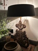 Lamp van hergebruikt oud hout India oosters sober zonder kap, Ophalen of Verzenden