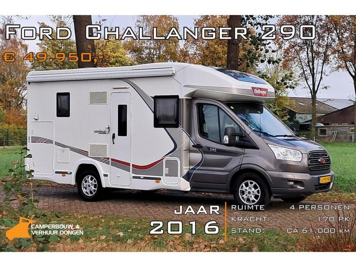 Ford Challenger Genesis 290 Special Edition halfintergraal, Caravans en Kamperen, Campers, Bedrijf, tot en met 4, Half-integraal