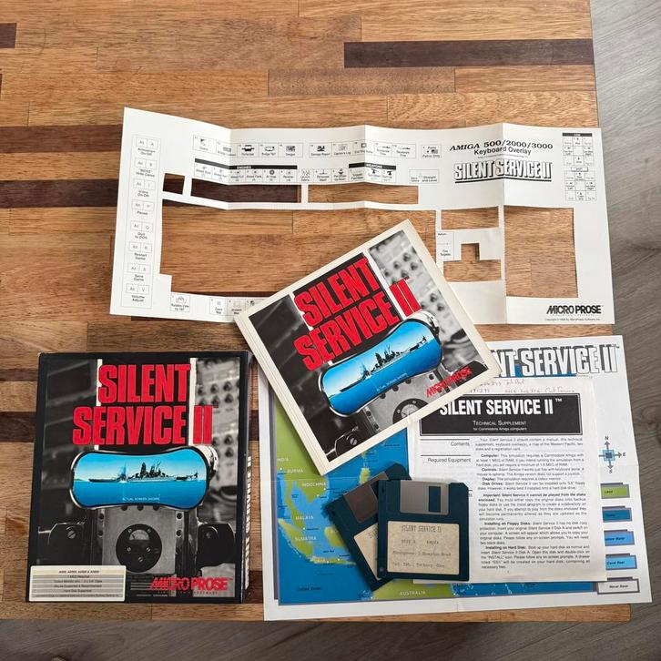 Silent Service II — Commodore Amiga — MicroProse (Compleet), Computers en Software, Vintage Computers, Ophalen of Verzenden