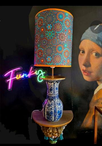 Uniek exemplaar. Delftsblauwe vaas lamp beschikbaar voor biedingen