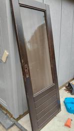 hardhouten deur, Doe-het-zelf en Verbouw, Deuren en Horren, Ophalen, Gebruikt, Minder dan 80 cm, Minder dan 200 cm