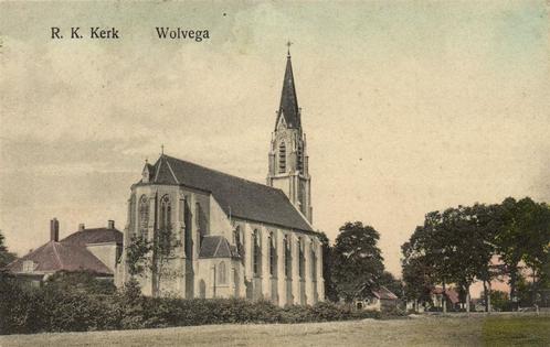 R.K. Kerk - Wolvega - gelopen, Verzamelen, Ansichtkaarten | Nederland, Gelopen, Overijssel, 1920 tot 1940, Ophalen of Verzenden