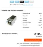 Te huur: garagebox 18 m2 voor 135 euro ex BTW, Gelderland