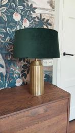 Lamp met groep velours kap en goudkleurige staander, Ophalen of Verzenden, Zo goed als nieuw, Minder dan 50 cm
