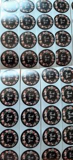 Nr.   147 :   Thank you stickers, 80, zwart met bloemetjes, Verzenden, Nieuw, Meerdere stickers