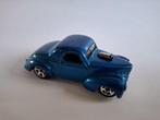 Willys Coupe Custom 1941 metallic blauw Hot Wheels 3 inch, Ophalen of Verzenden, Nieuw, Auto