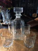 Glazen Karaf Set met 4 Glazen, Antiek en Kunst, Antiek | Glas en Kristal, Ophalen of Verzenden
