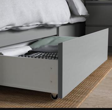 Ikea Malm bed 180x200 incl bedbodems+4 lades,excl matrassen - afbeelding 7