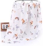 Grote hydrofiele doek - inbakerdoek mousseline - bosdieren, Ophalen of Verzenden, Nieuw, Overige typen