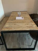 industriële eettafel en eetkamerbank 60 euro, Huis en Inrichting, Tafels | Eettafels, Ophalen, Gebruikt, 50 tot 100 cm, 150 tot 200 cm