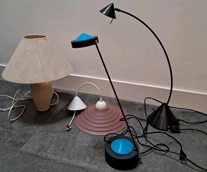 Verzameling vintage lampen, Huis en Inrichting, Lampen | Tafellampen, Gebruikt, Minder dan 50 cm, Ophalen