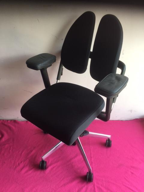 Rohde & Grahl duoback bureaustoel i.g.s., Huis en Inrichting, Bureaustoelen, Gebruikt, Bureaustoel, Zwart, Ergonomisch