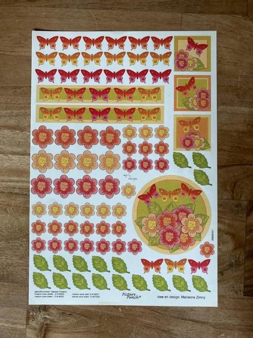 Knipvel Picture Punch - vlinders en bloemen, Hobby en Vrije tijd, Kaarten | Zelf maken, Nieuw, Knipvel, Natuur, Ophalen of Verzenden