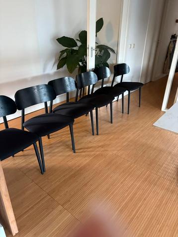 Zwarte Eettafelstoelen - Set van 6 beschikbaar voor biedingen