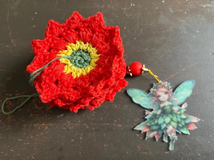 Windspinner Kerstster rood elfje, Huis en Inrichting, Woonaccessoires | Wanddecoraties, Nieuw, Ophalen of Verzenden