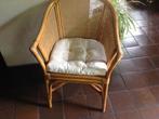 Stoel: manou met webbing zitting+ kussen ,retro, Huis en Inrichting, Ophalen, Bruin, Vijf, Zes of meer stoelen