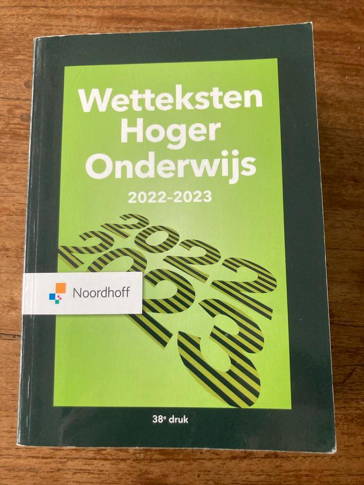 Wetteksten Hoger Onderwijs 2022-2023 - Noordhoff, Boeken, Economie, Management en Marketing, Zo goed als nieuw, Overige onderwerpen