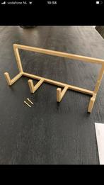 2 stuks mooie kapstok goud goudkleurig metaal strak, Wandkapstok, Ophalen of Verzenden, Zo goed als nieuw, Minder dan 100 cm