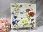 6x knutsel servet veld bloemen klaproos vlinder HM287, Hobby en Vrije tijd, Knutselen, Ophalen of Verzenden, Nieuw, Materiaal