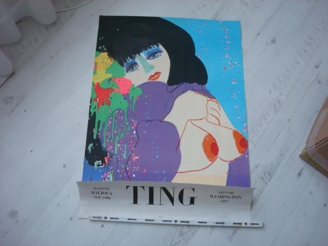 POSTER TENTOONSTELLING NEY YORK 1977 WALASSSE TING, Ophalen, Rechthoekig Staand, Zo goed als nieuw, A1 t/m A3