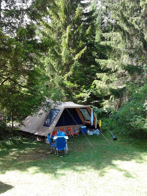 6-persoons katoenen Tent Stormvogel Vrijbuiter + aanhanger!, Caravans en Kamperen, Tenten, tot en met 6, Gebruikt, Ophalen