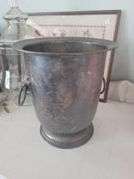 Oude zwaar verzilverde ijsemmer wijnkoeler champagne koeler, Heikant 21 Kaatsheuvel, Belle Vieille Brocante, Ophalen of Verzenden