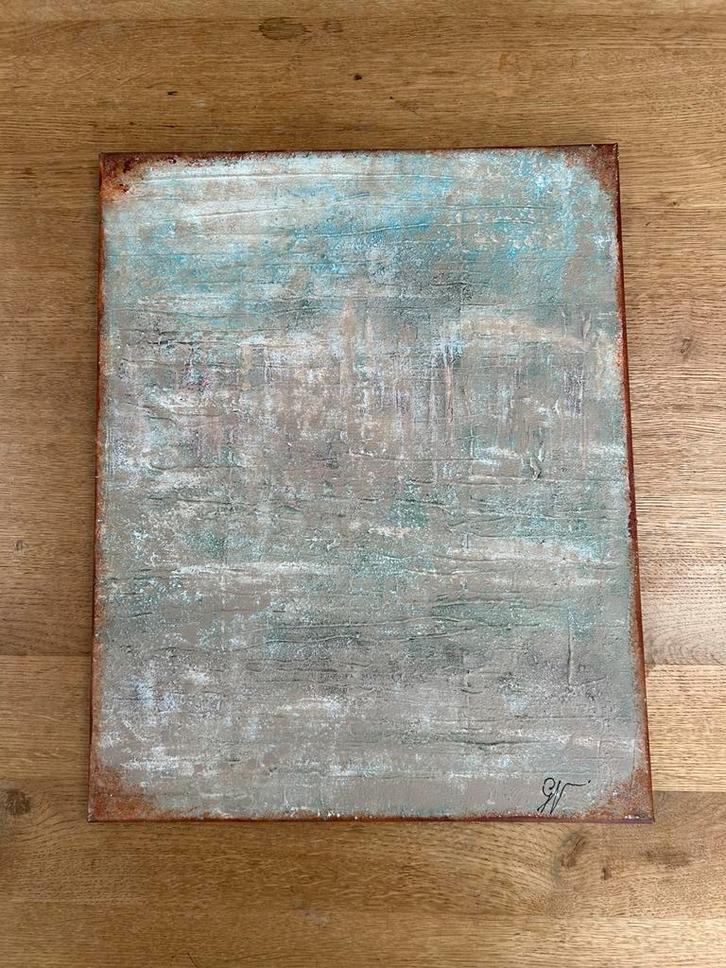 Abstract Modern Schilderij (40X50 cm), Antiek en Kunst, Kunst | Schilderijen | Abstract, Ophalen of Verzenden