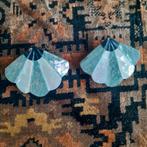 Vintage oorbellen schelp art deco style, Ophalen of Verzenden, Zo goed als nieuw, Overige materialen