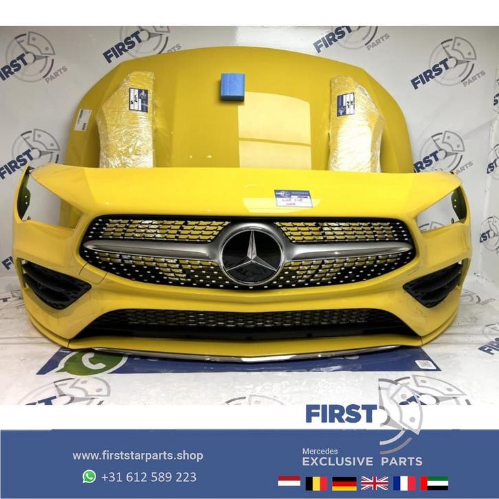 W118 C118 X118 CLA35 AMG VOORKOP GEEL 2022 origineel Mercede, Auto-onderdelen, Carrosserie en Plaatwerk, Bumper, Mercedes-Benz