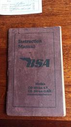 BSA C10 C11 instruction Manual, Motoren, Handleidingen en Instructieboekjes, Ophalen of Verzenden, Overige merken