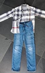 Burberry blouse & Blue Ridge spijkerbroek mt 146, Gebruikt, Jongen of Meisje, Ophalen of Verzenden, Setje