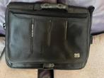 mooie zwart half lederen laptop tas, Computers en Software, Laptoptassen, Ophalen of Verzenden, 17 inch of meer, Zo goed als nieuw