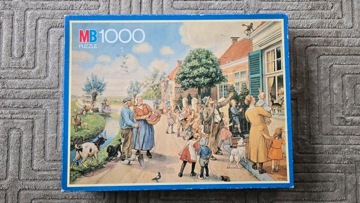 Puzzel: 1000 stukjes - Hoogeveense Vertelselplaat, Hobby en Vrije tijd, Denksport en Puzzels, Zo goed als nieuw, Legpuzzel, 500 t/m 1500 stukjes