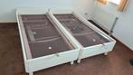 Auping verstelbaar elektrisch 2 keer 1 persoonsbed, Ophalen, Verstelbaar, 90 cm, Wit