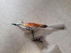 Zeer oude kerstbal vogeltje op knijper goud foto 1 en 2, Diversen, Kerst, Heikant 21 Kaatsheuvel, Belle Vieille Brocante, Ophalen of Verzenden