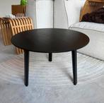 Salontafel donker hout stevig, Huis en Inrichting, Tafels | Bijzettafels, Ophalen of Verzenden, Rond