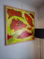 Abstract Schilderij met Rood en Groen, Ophalen