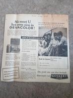 Advertentie Gevacolor film en dia's (1958), Ophalen of Verzenden, 1940 tot 1960, Knipsel(s)
