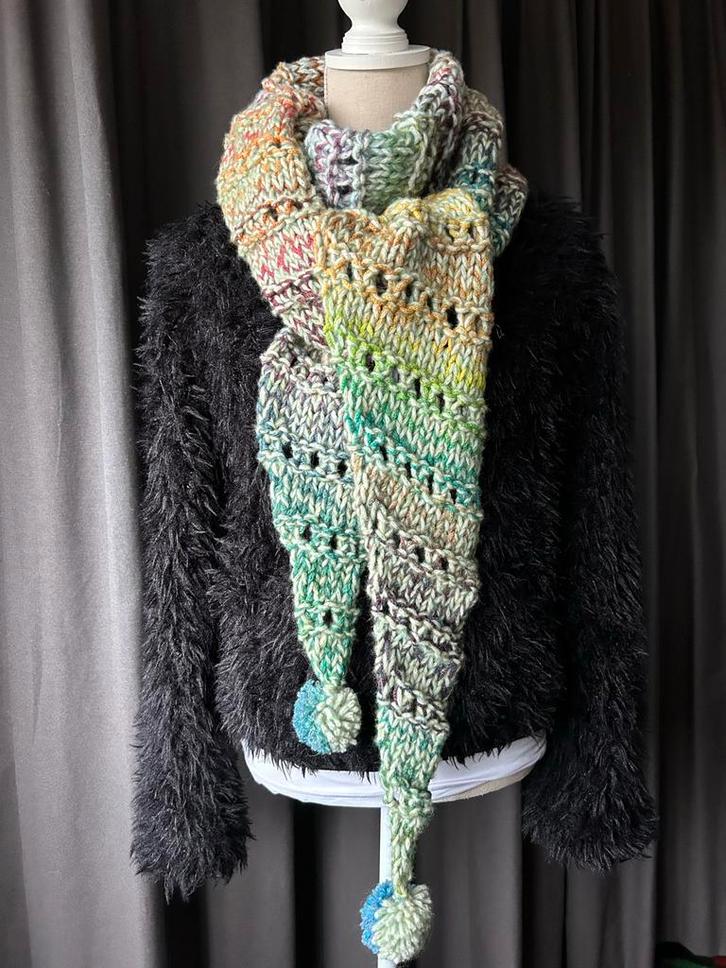 Handgemaakte, unieke sjaal - Merino wol, Kleding | Dames, Mutsen, Sjaals en Handschoenen, Nieuw, Sjaal, Ophalen of Verzenden