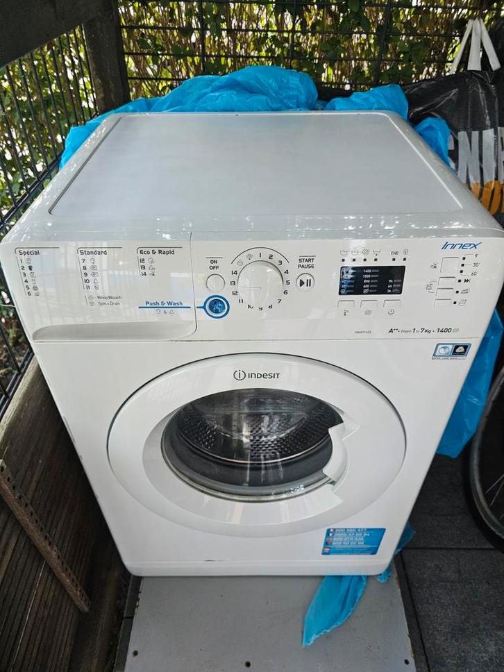 Indesit Wasmachine 7kg - 1400 toeren, Witgoed en Apparatuur, Wasmachines, Gebruikt, Voorlader, 6 tot 8 kg, 85 tot 90 cm, 1200 tot 1600 toeren