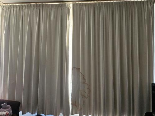 Large white curtains, Huis en Inrichting, Stoffering | Gordijnen en Lamellen, Gebruikt, Ophalen